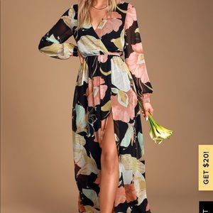Lulus long sleeve floral dress